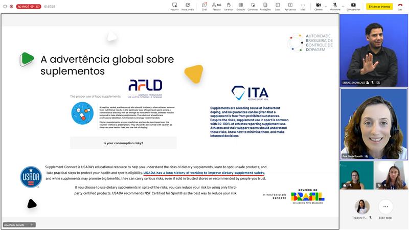 Participantes do treinamento on-line no Aplicativo Microsoft Teams
