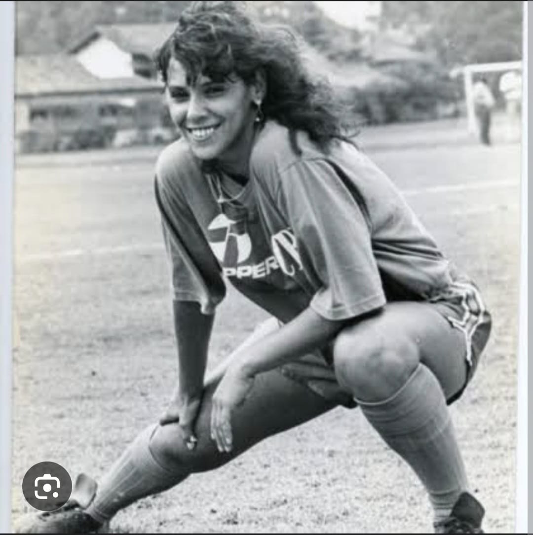 Márcia Honório durante treino ainda em 1988.
