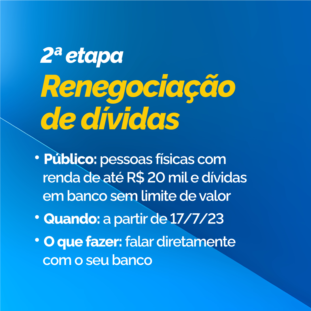Banner - 2° Etapa Renegociação de dívidas