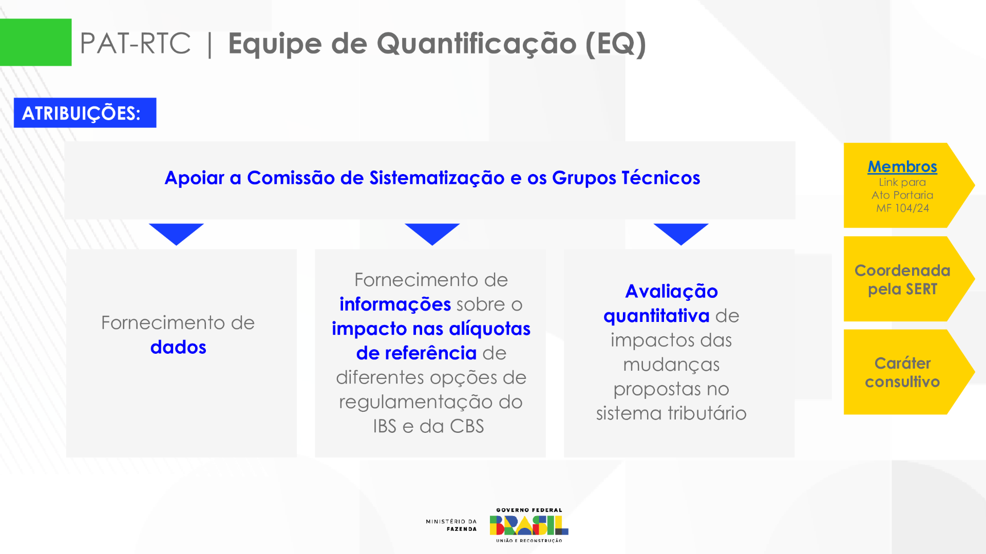 PAT-RTC | Equipe de Quantificação (EQ)