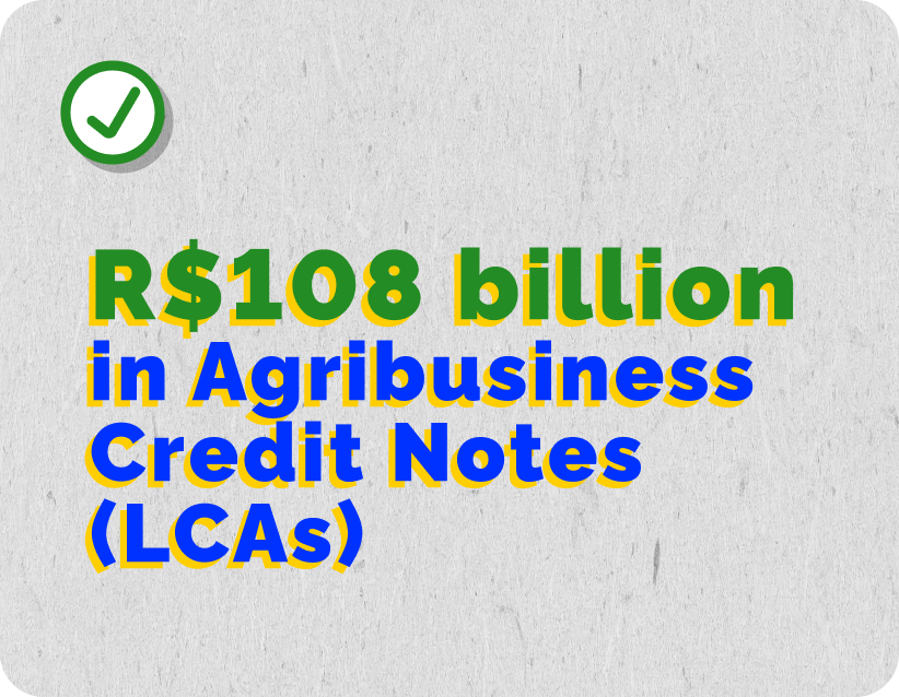 Banner - R$108 billion in Agribusiness Credit Notes (LCAs)