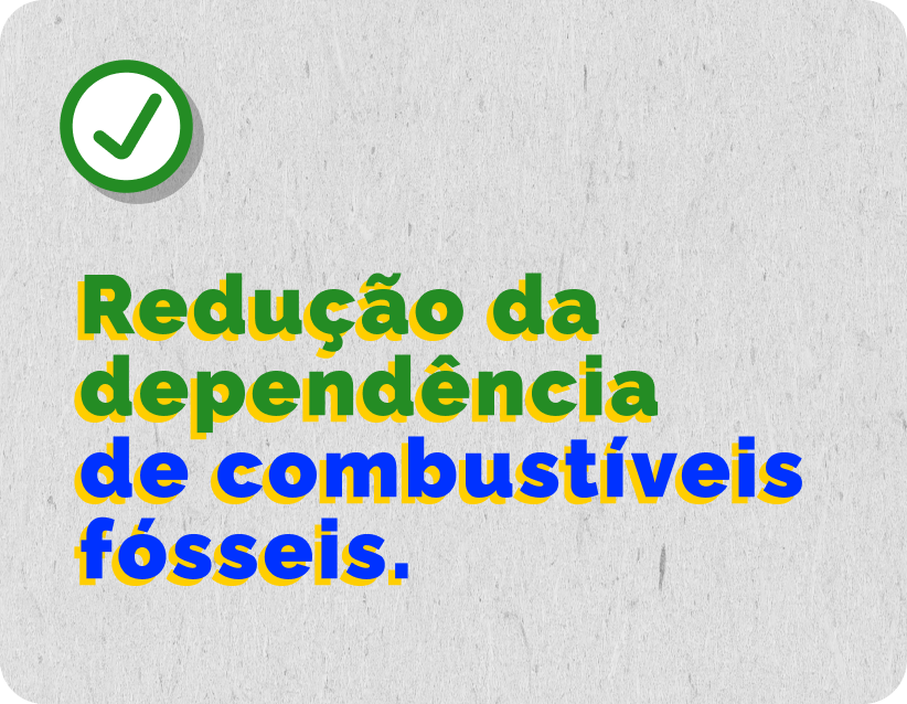 Redução da dependência de combustíveis fósseis