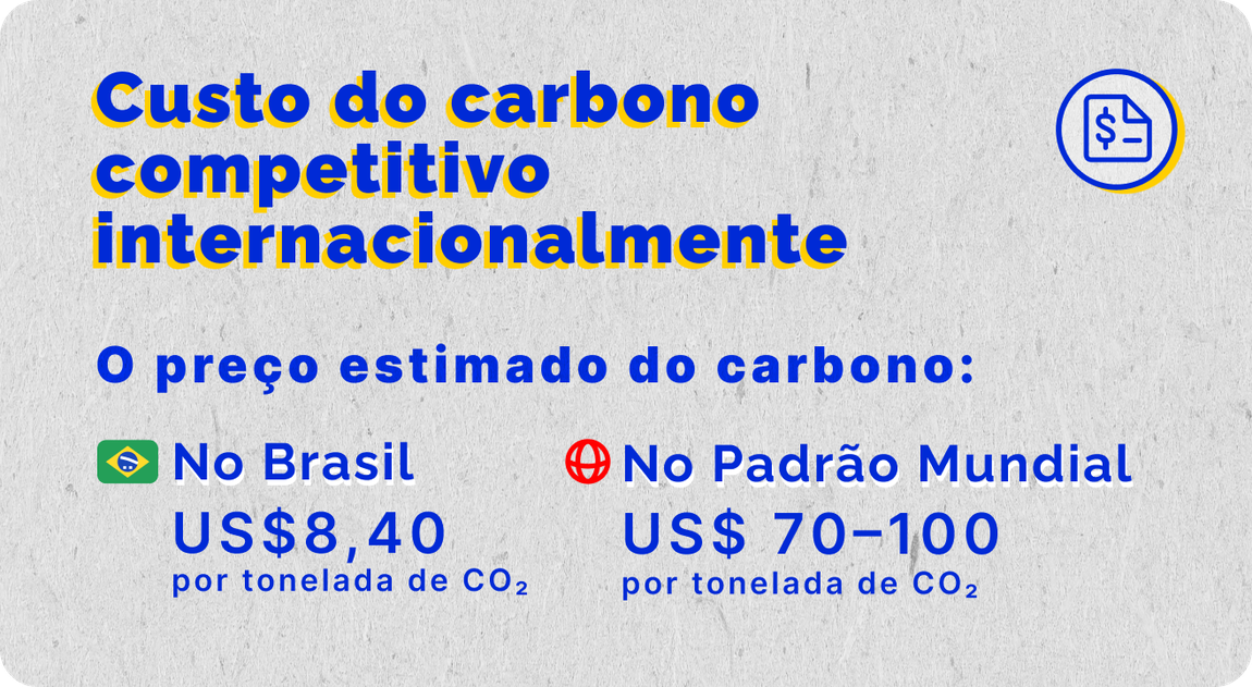 Custo do carbono competitivo internacionalmente