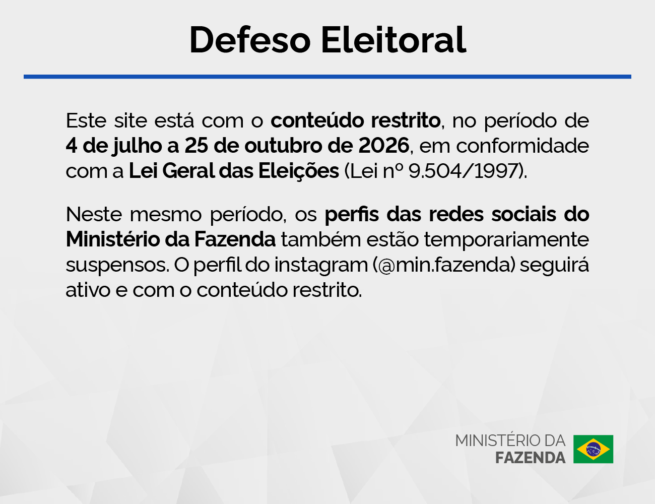 Defeso Eleitoral