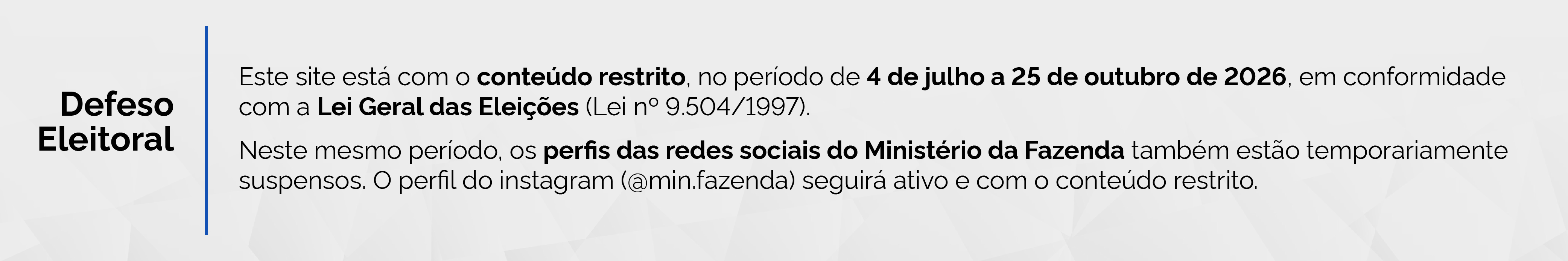 Defeso Eleitoral