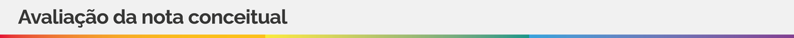 Avaliação da nota conceitual