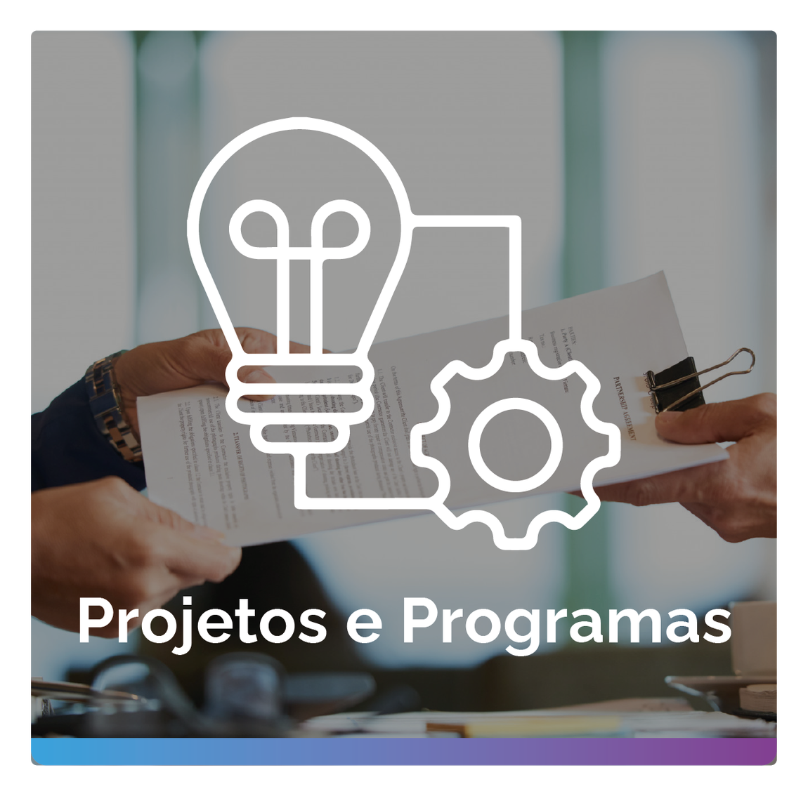 Botão Projetos e Programas - Página Inicial