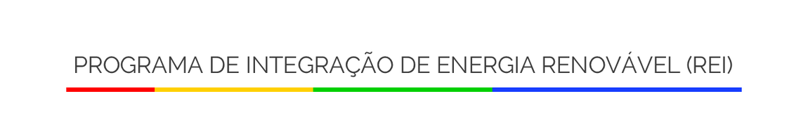 Banner "Programa de Integração de Energia Renovável (REI)"