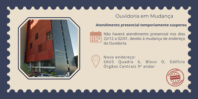 Novo endereço da Ouvidoria do Ministério da Fazenda