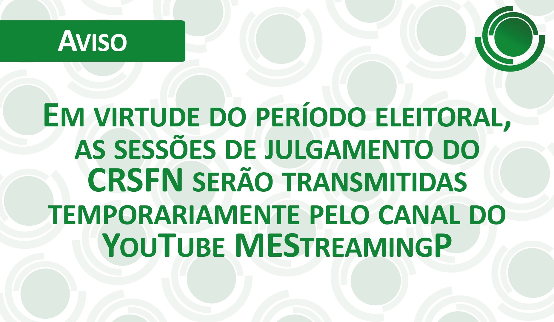 Comunicado CRSNSP - Youtube