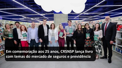 Em comemoração aos 25 anos CRSNSP lança livro com temas do mercado de seguros e previdência