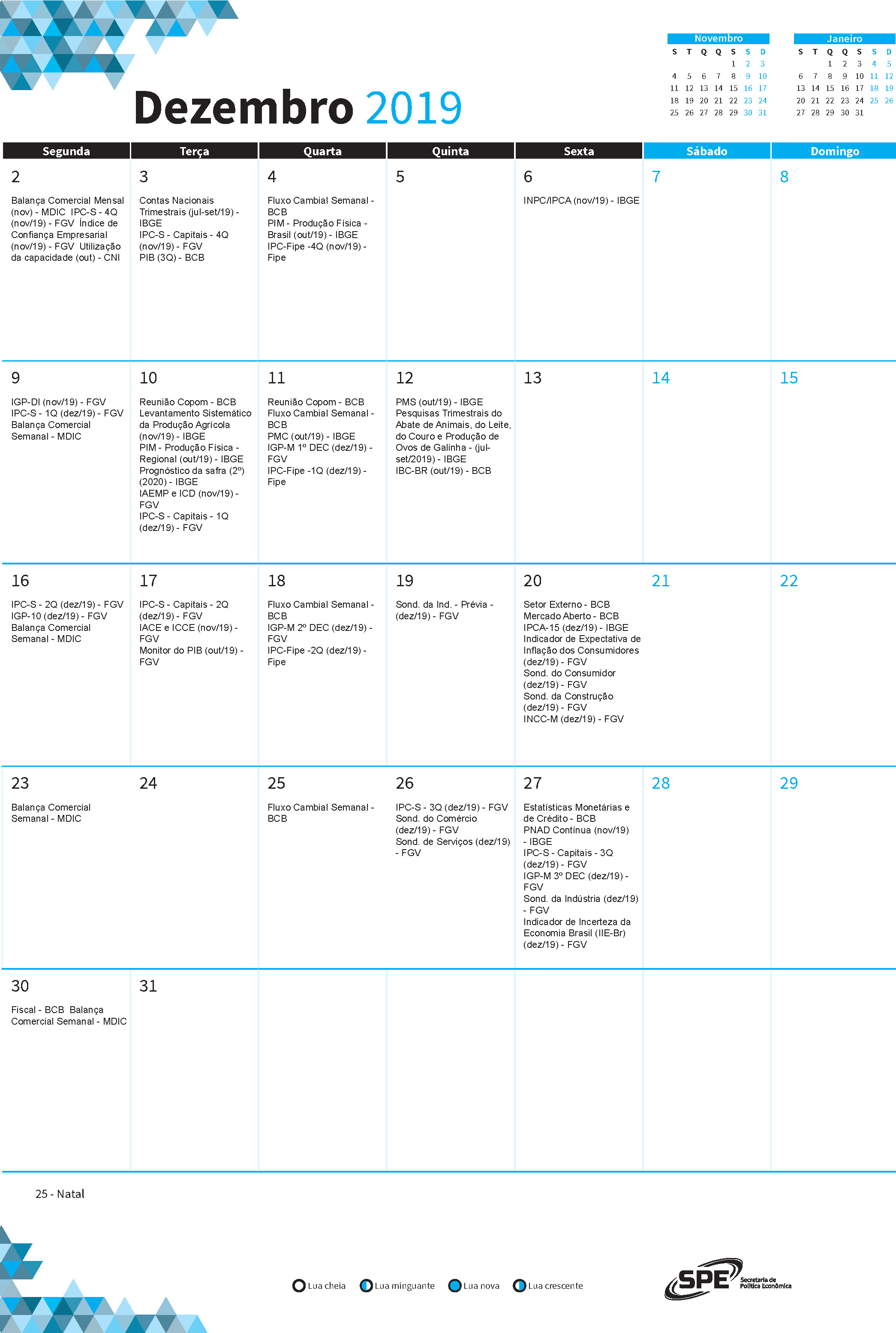 Calendário de dezembro/19