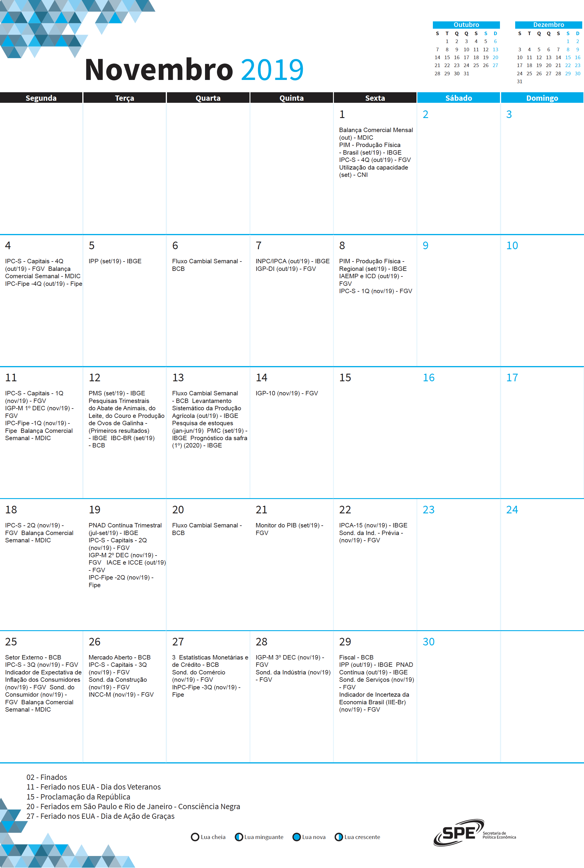 Calendario de novembro