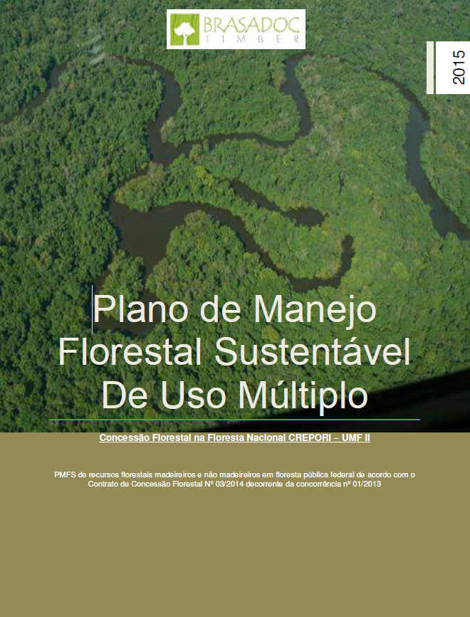 Capa do documento Plano de Manejo Florestal Sustentável, Flona do Crepori, UMF 2.