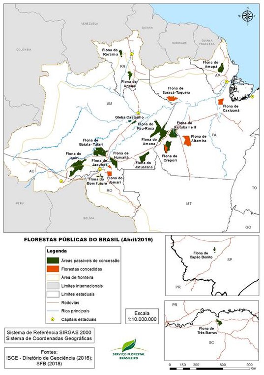 Mapa: Serviço Florestal Brasileiro.