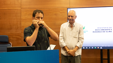 Pablo Fagundes em seu número musical. Foto: Ascom/SFB