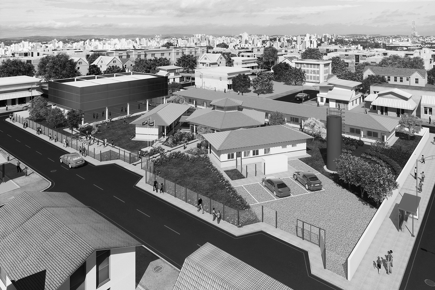 Escola 6 Salas - Com Quadra