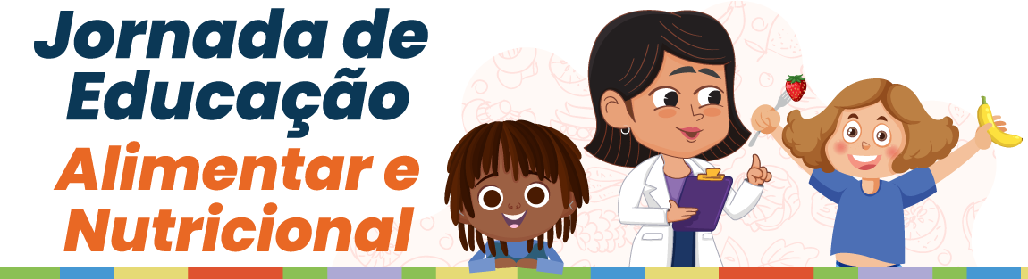 Banner com ilustração da Jornada de Educação Alimentar e Nutricional