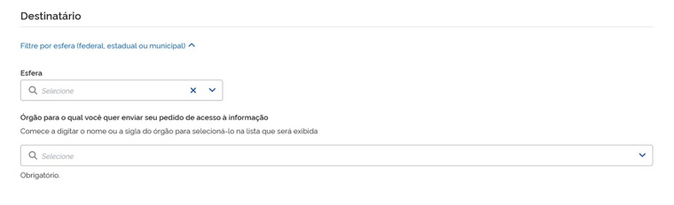 Passo a passo – Destinatário