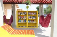 Praça da Leitura no Ceará recebe livros do PNLD