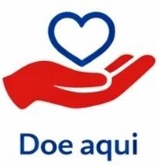 Botão de doação que acessa a página Doe aqui.