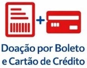 Botão de doação por boleto e crédito para acessar a página doação por boleto ou crédito.