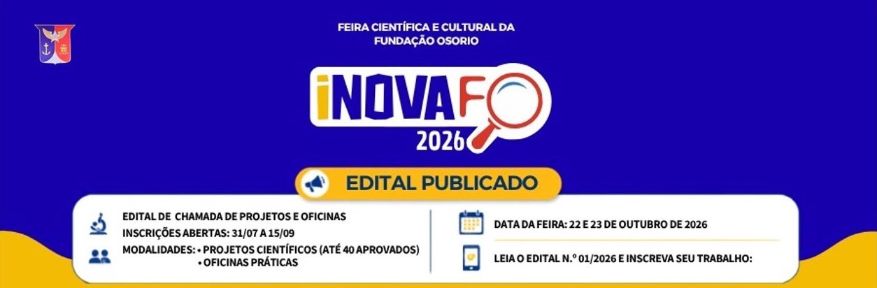 Banner da Feira Científica da Fundação Osorio