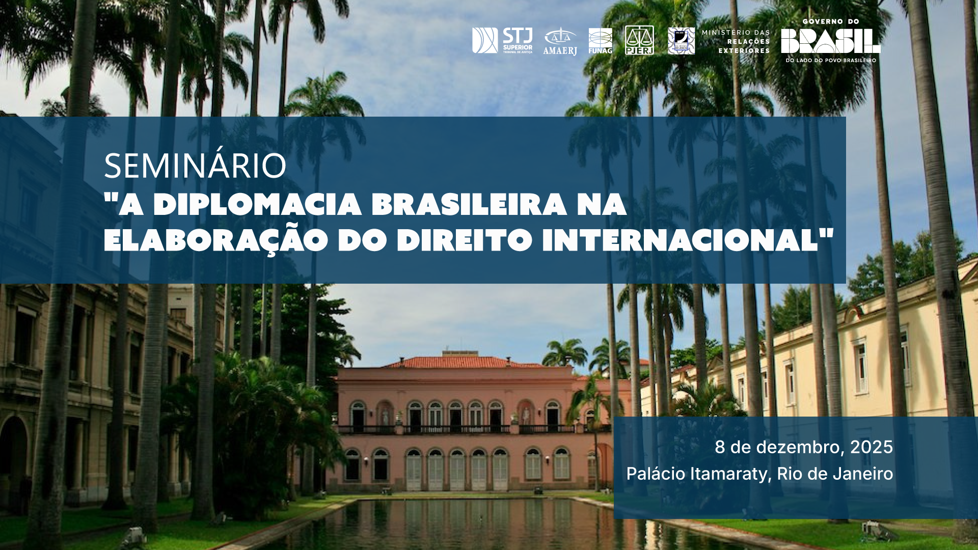 Capa Seminário “A Diplomacia Brasileira na Elaboração do Direito Internacional”