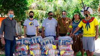 Funai realiza distribuição emergencial de 2 mil cestas básicas a aldeias atingidas pelas chuvas na Bahia