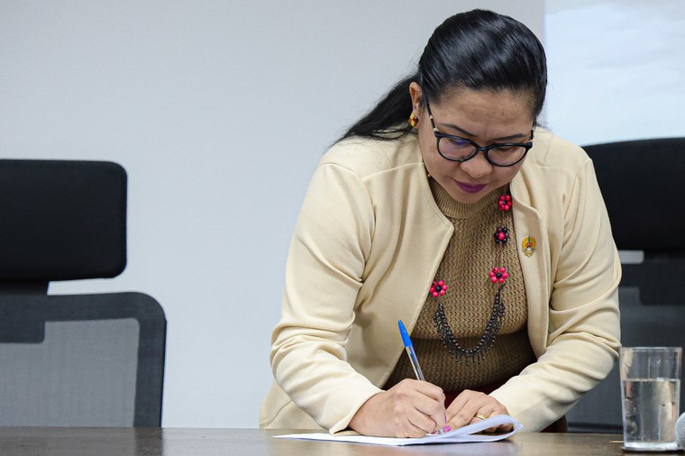 03.07.24 - Assinatura do Termo de Adesão do Dimensionamento da Força de Trabalho - DFT - com o MGI (25) - Foto Lohana Chaves.JPG
