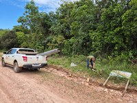 Funai finaliza processo de revitalização de placas de identificação nas Terras Indígenas Carretão I e II, em Goiás