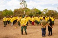 Funai, Ibama e Coiab apoiam formação e entrega de equipamentos para brigada indígena Karajá na Ilha do Bananal