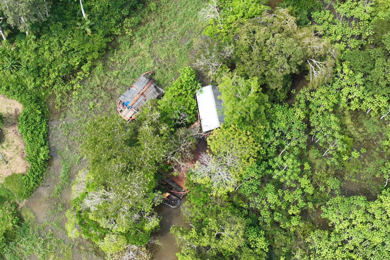 Imagem panorâmica do alto de uma Terra Indígena