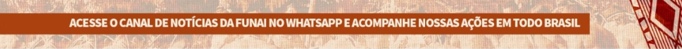 Banner com link para acesso ao canal de notícias da Funai no Whatsapp