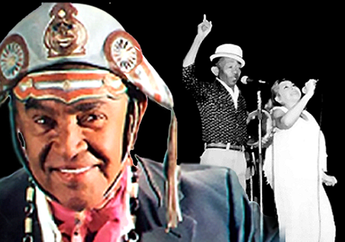 Montagem com imagens de Luiz Gonzaga, Jackson do Pandeiro e Anastácia, grandes nomes do forró