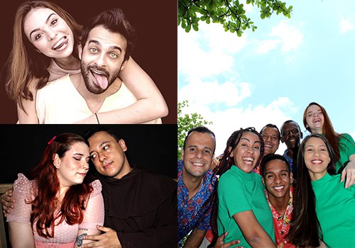 Imagens dos espetáculos “DR”, “O Noviço” e “Uma história sem fim”