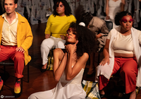 Turma do Teatro Universitário da UFMG apresentao espetáculo "Receita” na Funarte MG