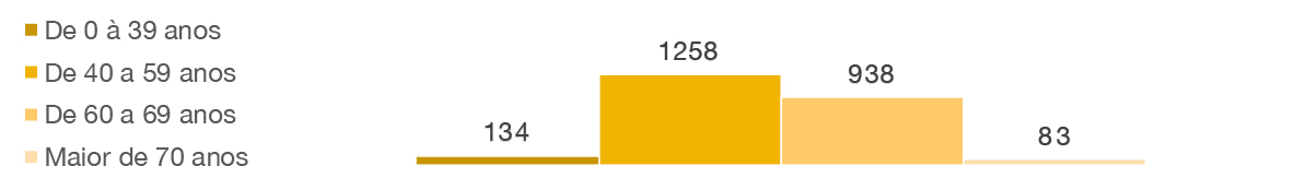 banner - Distribuição da força de trabalho por faixa etária.