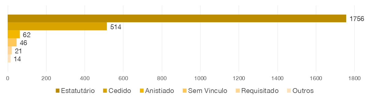 banner - Distribuição da força de trabalho por tipo de vínculo.