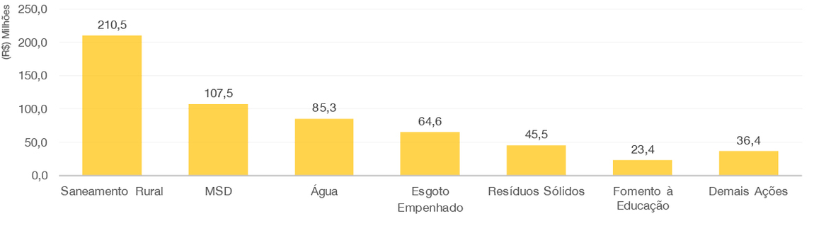 banner - Execução orçamentária 2020 por ações finalísticas.