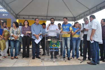 Presidente da Funasa, Rodrigo Sérgio Dias, na inauguração de obra de saneamento em Costa Rica/MSFoto: Prefeitura de Costa Rica/MS