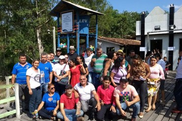 Comunidade do Rio Sapucajuba (município de Abaetetuba) também recebeu a SALTA-z.Foto: Divulgação prefeitura de Abaetetuba.