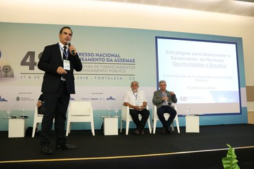 Superintendente estadual no Ceará, Ricardo Silveira, apresentando no 48º CNSAFoto: Patrícia Gusmão