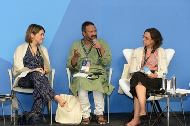 Juliana Zancul, coordenadora da Funasa debatendo em Painel no FórumFoto: Edmar Chaperman