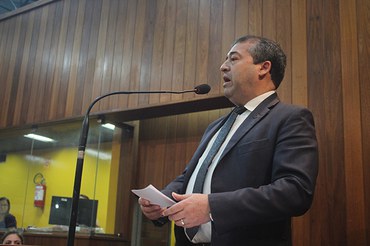 Ronaldo Nogueira, presidente da Funasa, discursa no evento em homenagem ao órgão. Foto: Caio Bruno.