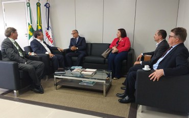 Presidente Ronaldo Nogueira e direção do Hospital Pompéia.Foto: Amanda Miguel