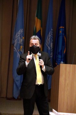 História e a atuação da Funasa foram apresentadas no evento do Ministério da Saúde na sede da Opas, em BrasíliaFoto: Daniel Ribeiro/Funasa