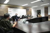Presidente da Funasa e diretor do Densp se reúnem com chefe do DEC/Exército