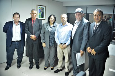 Ministra Damares Alves, presidente Ronaldo Nogueira, prefeito de São Carlos/SP Ailton Ferreira e comitiva do município se reuniram na última sexta (24/01)Foto: Daniel Ribeiro/Funasa