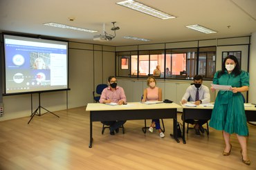 Coordenadores do Densp durante oficinaFoto: Lucca Decia/Funasa